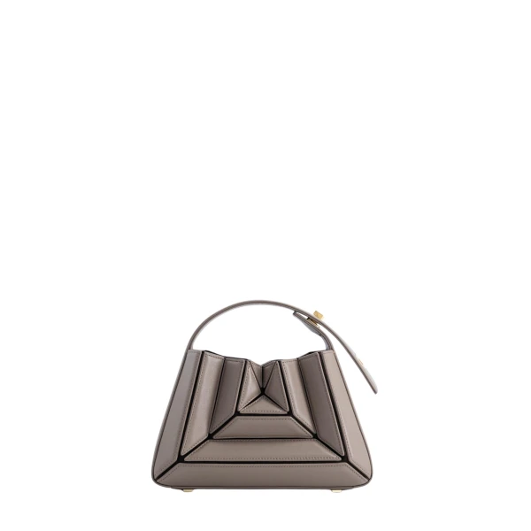 Mlouye Sera Mia - Earth Bag a Architectural Leather Handbag in Brown at Coveti Luxury