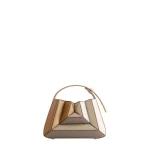 Mlouye Sera Mia - Milky Bag a Architectural Leather Handbag in Brown at Coveti Luxury
