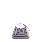 Mlouye Sera Mia - Smoky Plum Bag a Architectural Leather Handbag in Purple at Coveti Luxury