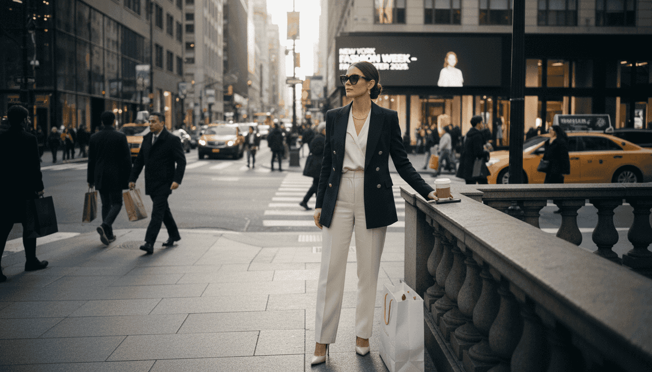 Woman in luxury outfit at city crosswalk Coveti vs Nordstrom: 2026 Personal Styling Review