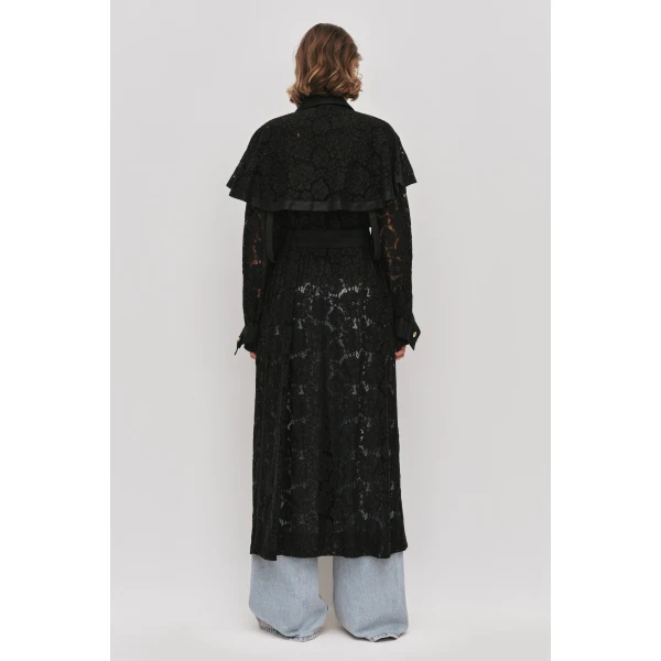 Aje Mystic Lace Trench Coat, view 7