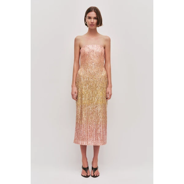 Aje Amulet Sequin Midi Dress, view 3