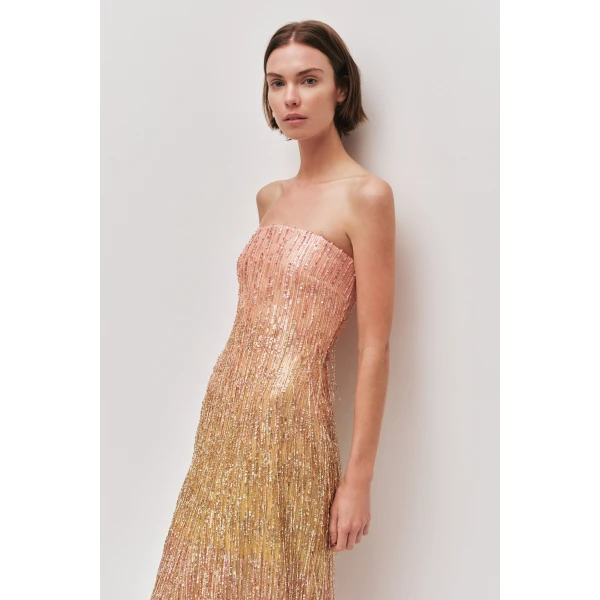 Aje Amulet Sequin Midi Dress, view 4