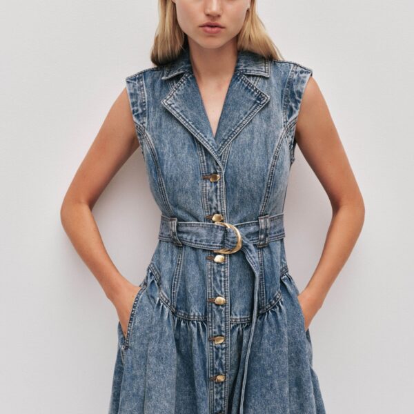 Angelina Belted Midi Dress