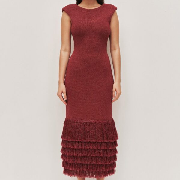 Aje clothing Aus Dresses – structured silhouette with raw femininity from Coveti