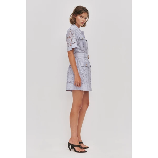 Aje Mystic Lace Mini Shirt Dress, view 5