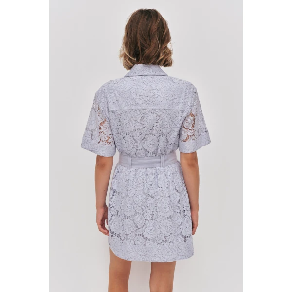 Aje Mystic Lace Mini Shirt Dress, view 6