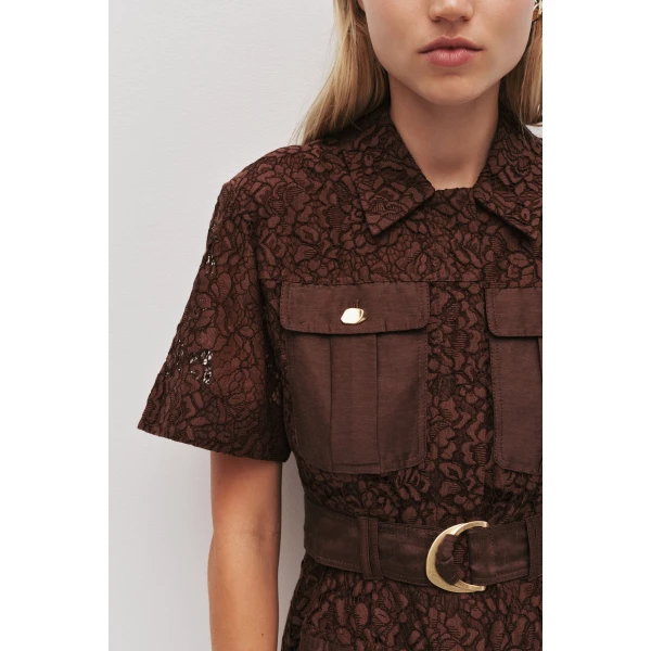 Aje Mystic Lace Shirt Dress, view 4