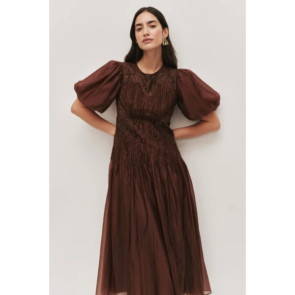 Aje Ophelia Lace Midi Dress, view 3