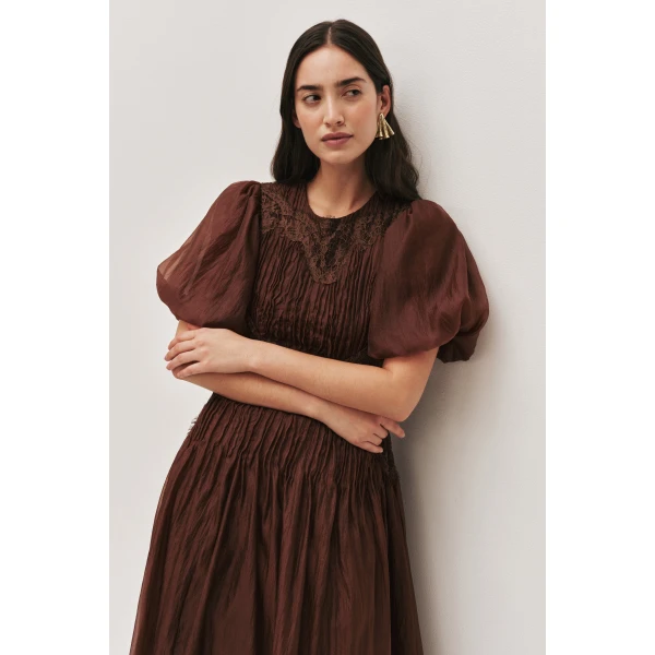 Aje Ophelia Lace Midi Dress, view 4