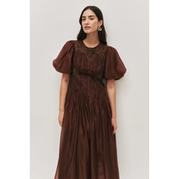 Aje Ophelia Lace Midi Dress, view 5