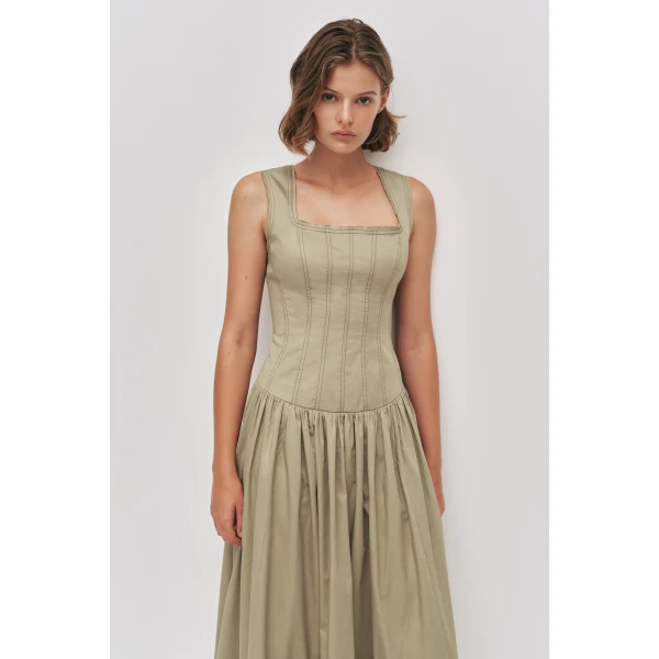 Aje Parallel Midi Dress, view 3