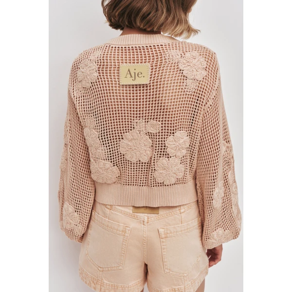Aje Gardenia Knit Cardigan, view 5