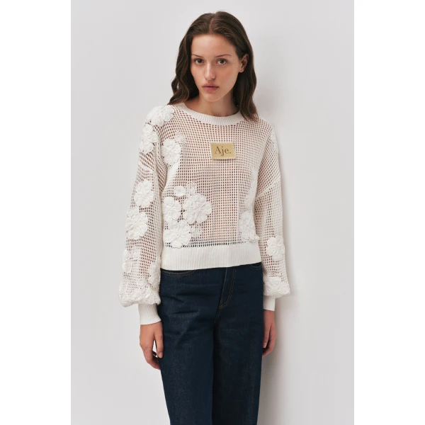 Aje Gardenia Knit Jumper, view 3