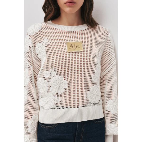 Aje Gardenia Knit Jumper, view 4