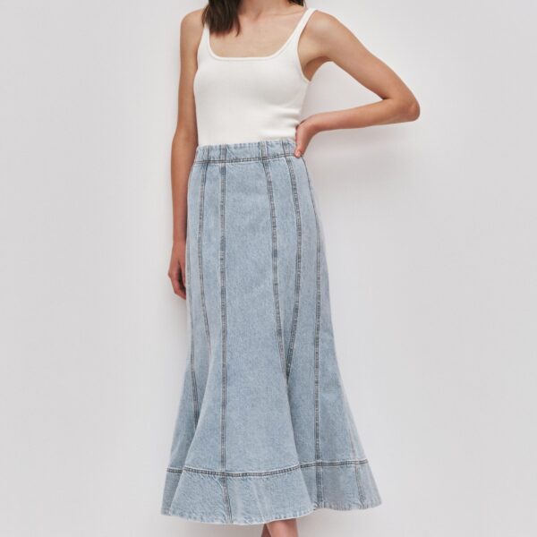 Tia Denim Midi Skirt