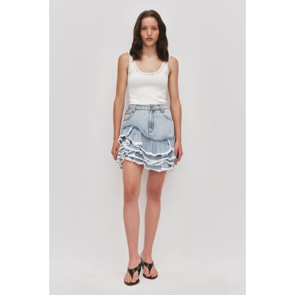 Aje Tia Ruffle Mini Skirt, view 2