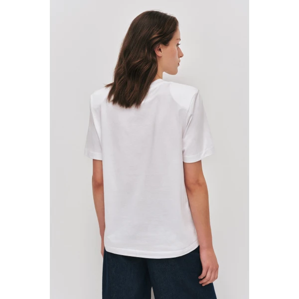 Aje Alive Embellished Logo Tee Top, view 5