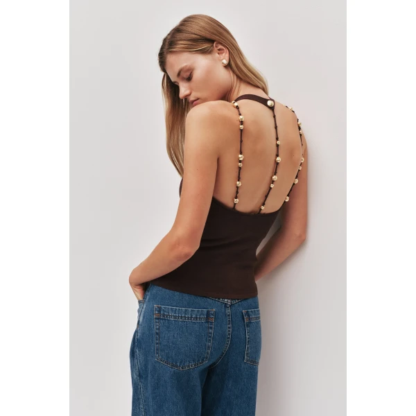 Aje Baroque Knit Tank, view 6