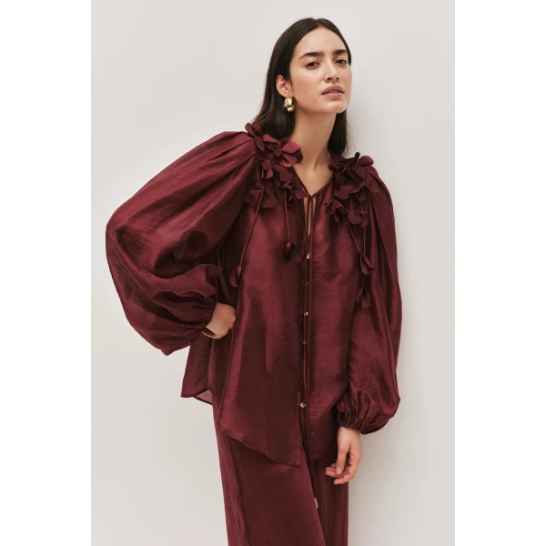 Aje Camille Flower Blouse, view 5