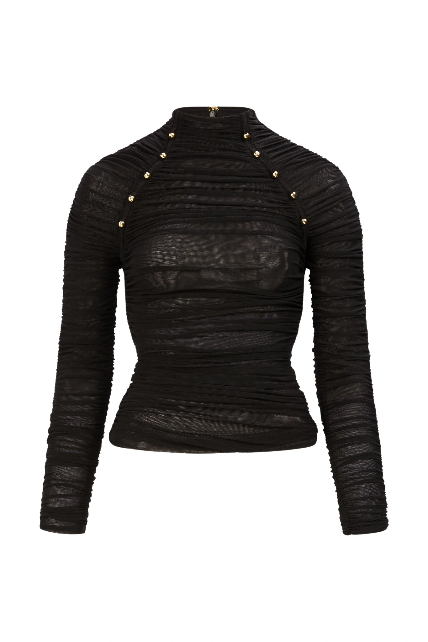 Aje-aus-Tops-Carline-Gathered-Mesh-Top77376_nobg Aje Carline Gathered Mesh Top