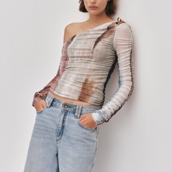 Elaria Long Sleeve Mesh Top