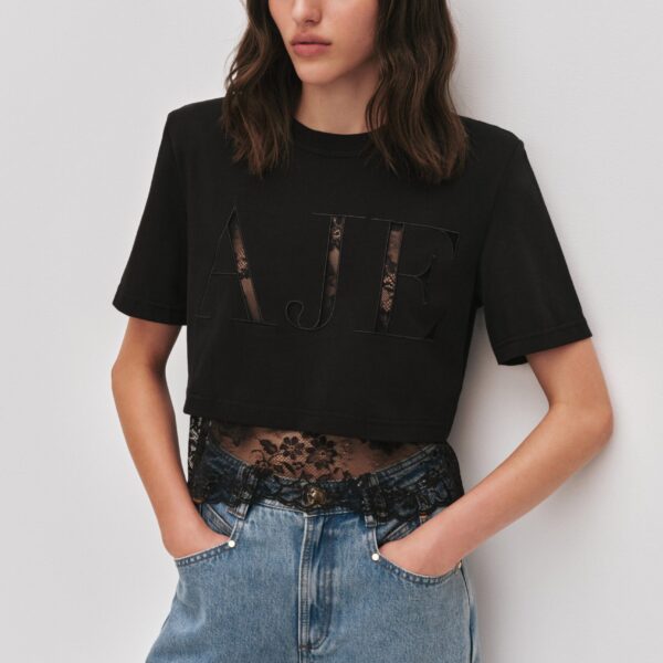Kayla Lace Underlay Crop Tee