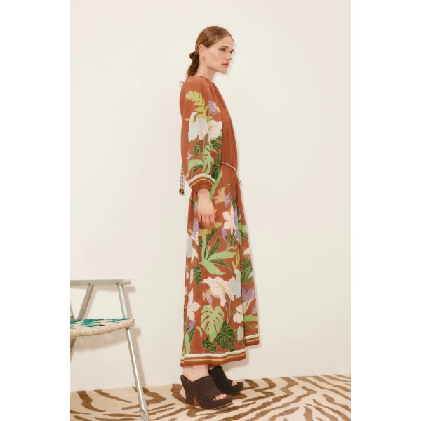 Alemais Alfie Ruched Midi Dress  Sustainable Dresses with Alemais print - Coveti Australian Designer