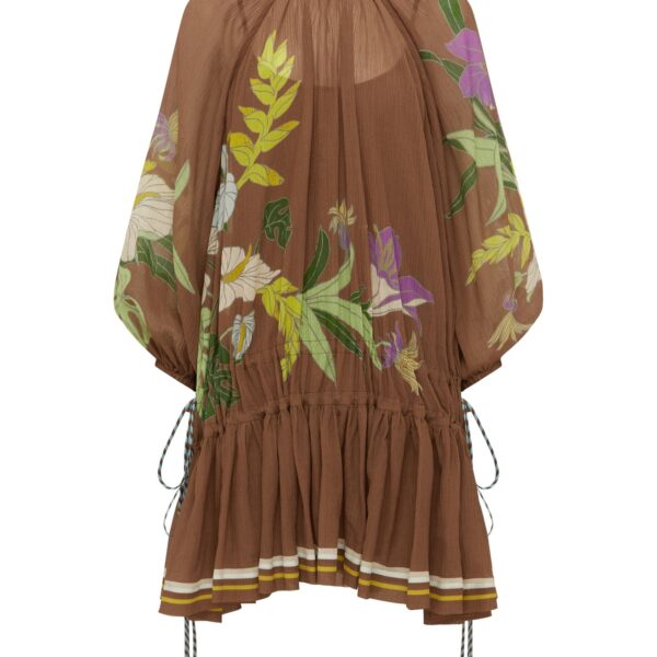 Alemais Alfie Ruched Mini Dress  Sustainable Dresses with Alemais print - Coveti Australian Designer