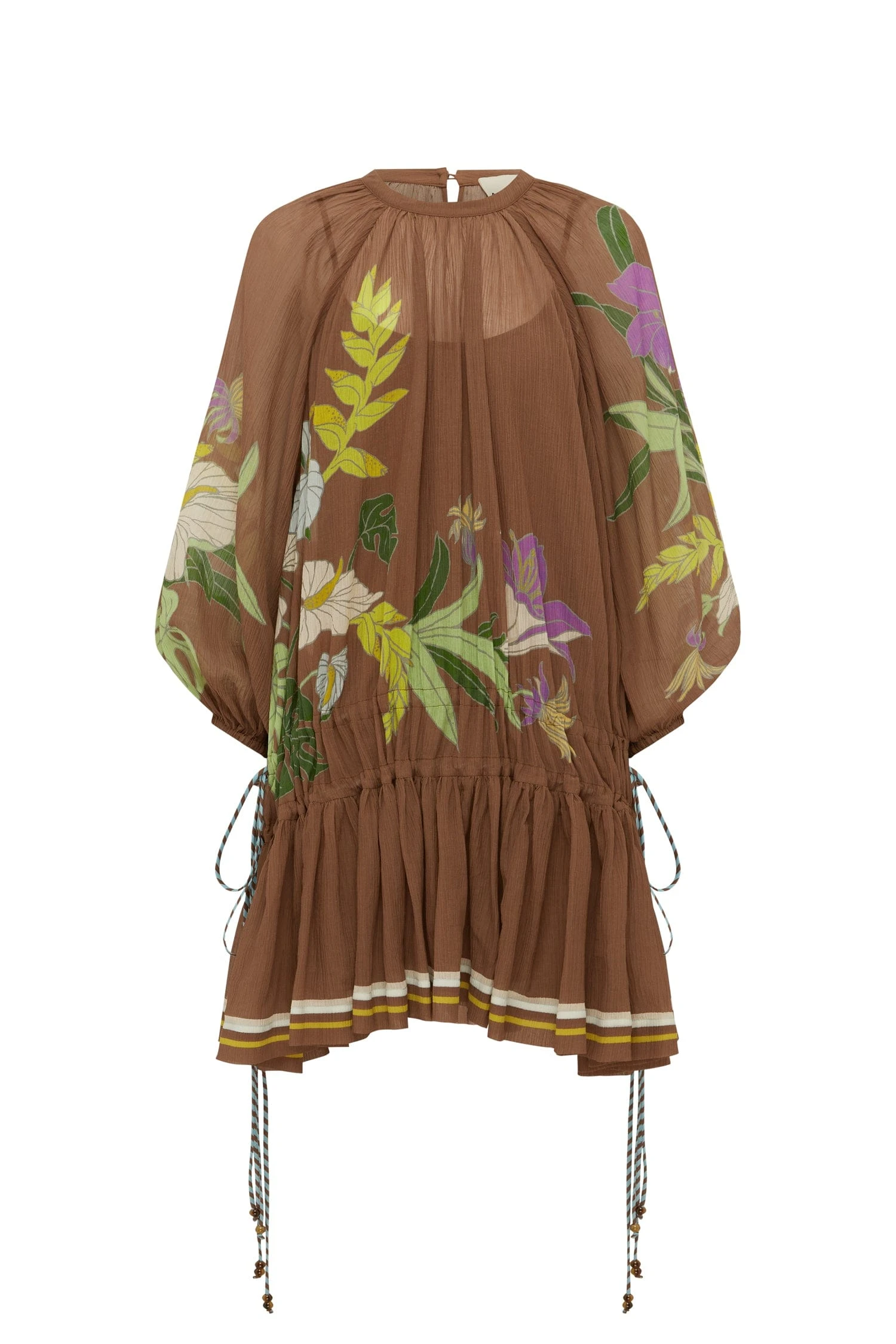 Alfie Ruched Mini Dress by Alemais - Dresses Alemais Alfie Ruched Mini Dress Sustainable Dresses with Alemais print - Coveti Australian Designer