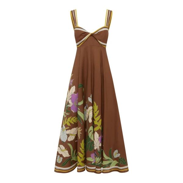 Alemais Alfie Twist Sundress  Sustainable Dresses with Alemais print - Coveti Australian Designer