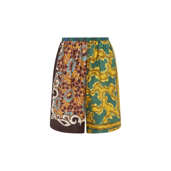 Alemais Arnie Silk Short  Sustainable Shorts with Alemais print - Coveti Australian Designer