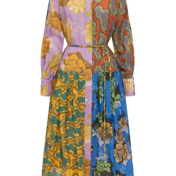 Alemais Arnie Spliced Shirtdress  Sustainable Dresses with Alemais print - Coveti Australian Designer