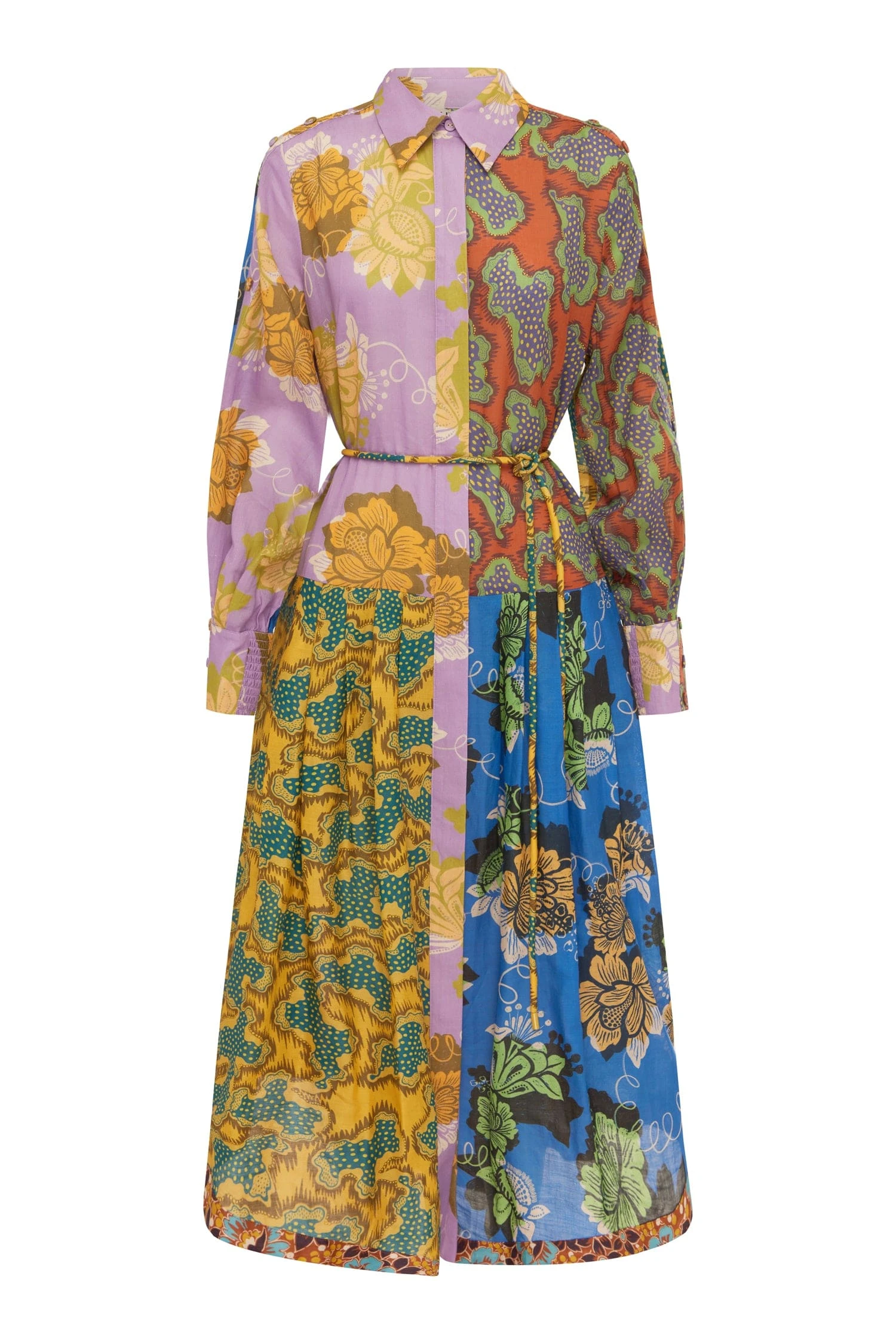 Arnie Spliced Shirtdress by Alemais - Dresses Alemais Arnie Spliced Shirtdress Sustainable Dresses with Alemais print - Coveti Australian Designer
