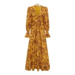 Alemais Banana Blossom Gown  Sustainable Dresses with Alemais print - Coveti Australian Designer