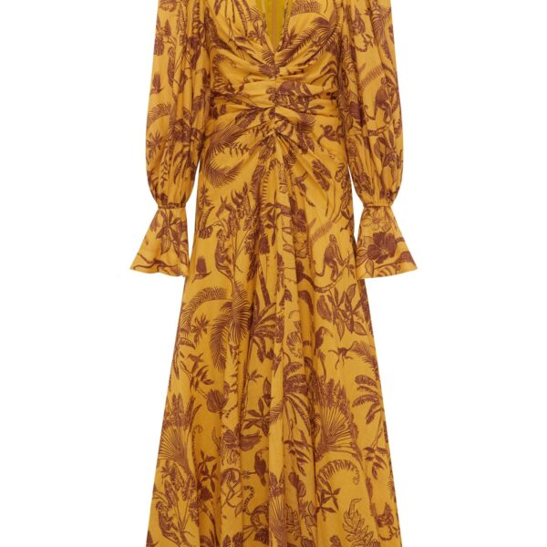 Alemais Banana Blossom Gown  Sustainable Dresses with Alemais print - Coveti Australian Designer