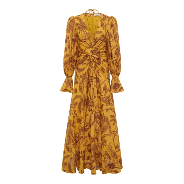 Alemais Banana Blossom Gown  Sustainable Dresses with Alemais print - Coveti Australian Designer