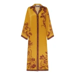 Alemais Banana Blossom Silk Shirtdress  Sustainable Dresses with Alemais print - Coveti Australian Designer