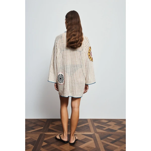 Alemais Elma Cream Mini Dress  Sustainable Dresses with Alemais print - Coveti Australian Designer