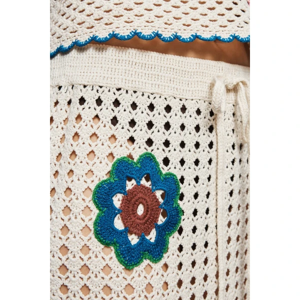 Alemais Elma Cream Skirt  Sustainable Skirts with Alemais print - Coveti Australian Designer