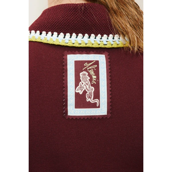 Alemais Jasper Knit Polo  Sustainable Tops with Alemais print - Coveti Australian Designer