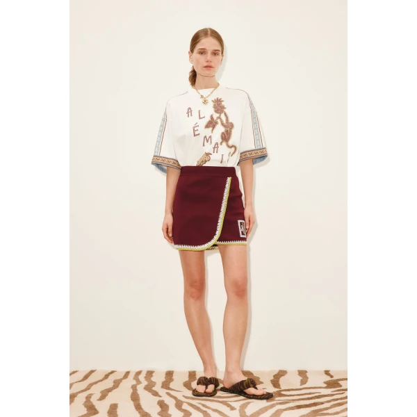 Alemais Jasper Knit Skirt  Sustainable Skirts with Alemais print - Coveti Australian Designer