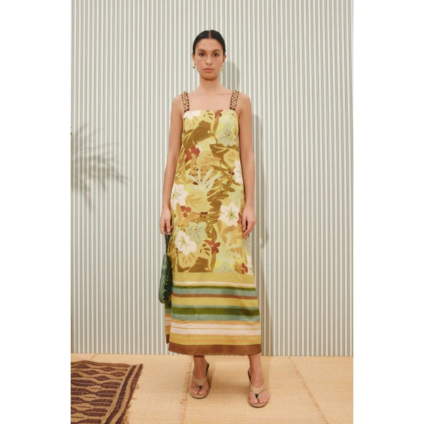 Alemais Maxi Midi Dress  Sustainable Dresses with Alemais print - Coveti Australian Designer