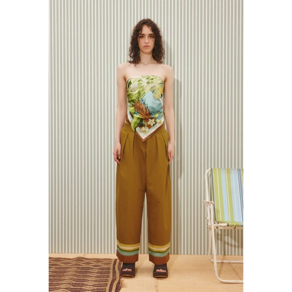 Alemais Maxi Pant  Sustainable Pants with Alemais print - Coveti Australian Designer