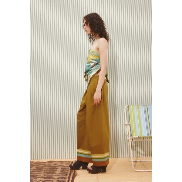 Alemais Maxi Pant  Sustainable Pants with Alemais print - Coveti Australian Designer