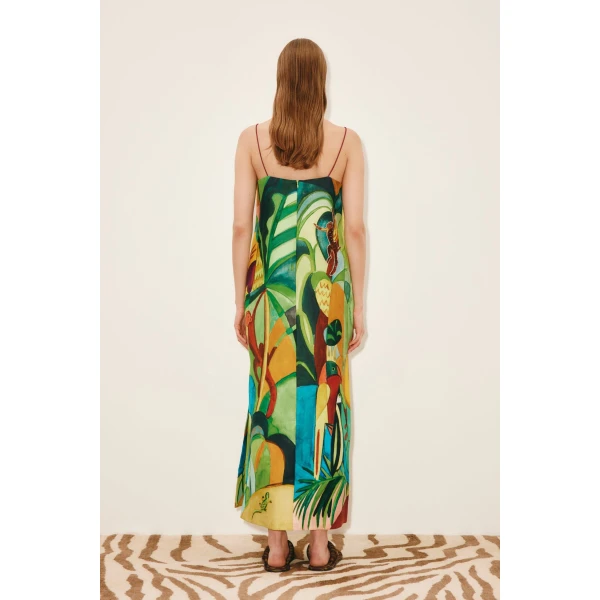 Alemais Mokshini Embellished Midi Dress  Sustainable Dresses with Alemais print - Coveti Australian Designer