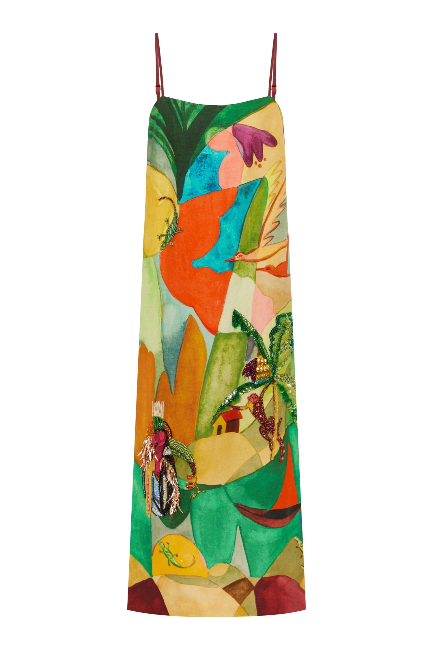 Mokshini Embellished Midi Dress by Alemais - Dresses Alemais Mokshini Embellished Midi Dress Sustainable Dresses with Alemais print - Coveti Australian Designer