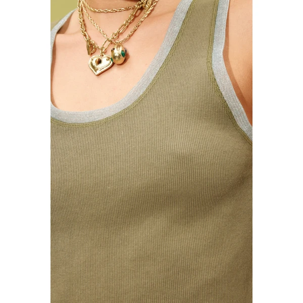 Alemais Ramon Tank Sage  Sustainable Tops with Alemais print - Coveti Australian Designer