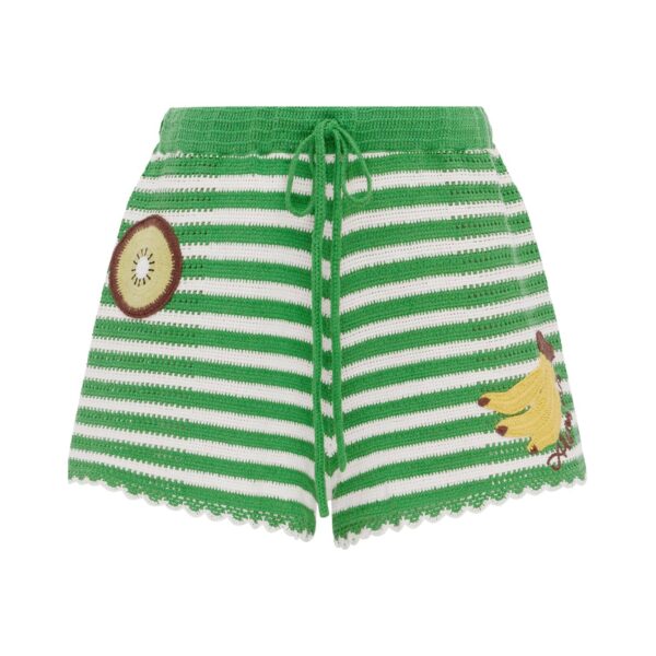 Alemais Sundae Green Short  Sustainable Shorts with Alemais print - Coveti Australian Designer
