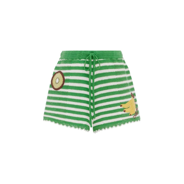 Alemais Sundae Green Short  Sustainable Shorts with Alemais print - Coveti Australian Designer